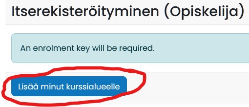 Lisää minut kurssialueelle